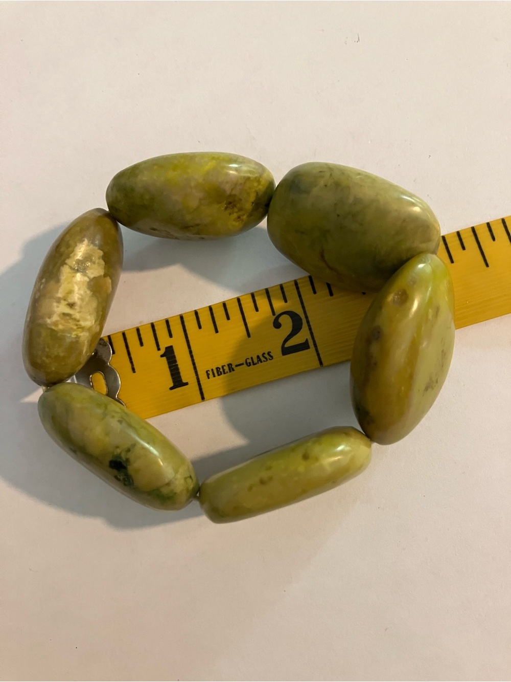 Chunky Green Stone Stretch Bracelet - Women Jewelry - Picture 5 of 7